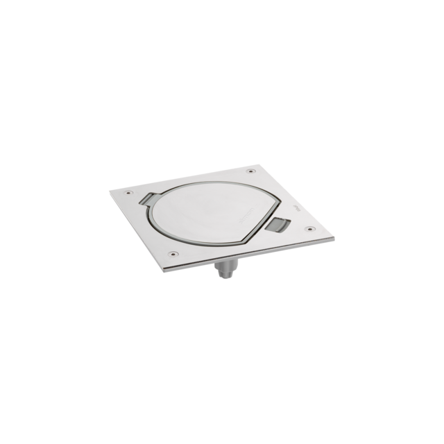 Simon Connect Wkład z pokrywą z gn.+ RJ45 kat.6 UTP z blokadą stal nierdz.