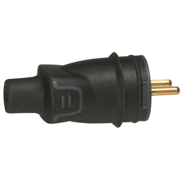 Wtyczka Gumowa 2P+Z 16A IP44 Ik08 Zaciski Śrubowe Helmo  050114 LEGRAND
