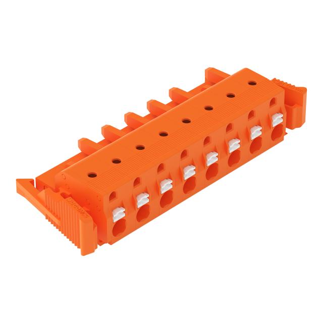 1-przewodowe gniazdo przycisk Push-in CAGE CLAMP pomarańczowa /25szt./ 2231-708/037-000 WAGO
