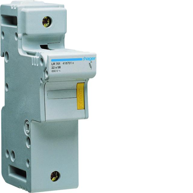 Rozłącznik bezpiecznikowy cylindryczny 1P 22x58mm LR701 HAGER