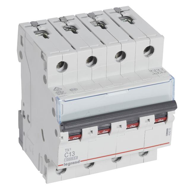 WYŁĄCZNIK NADPRĄDOWY S 314 4P C 13A 10000A SERII TX3, Legrand