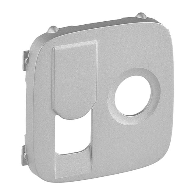 VALENA ALLURE - PLAKIETKA ALUMINIUM GNIAZDA TV + RJ45 KATEGORII 6 UTP, Legrand