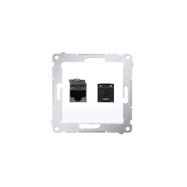 Simon 54 Gniazdo komputerowe podwójne z przesłoną