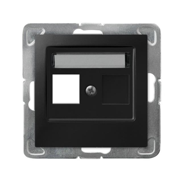 IMPRESJA Obudowa gniazda pojedynczego typu Keystone prosta kolor czarny metalik GPK-1Y/p/33 OSPEL