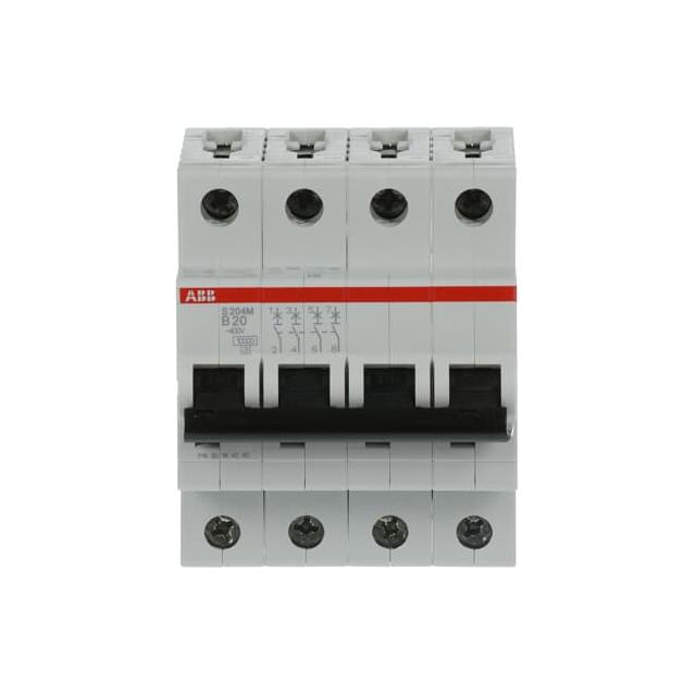 S204M-B20 Wyłącznik nadprądowy 10kA 4P B20A 2CDS274001R0205 ABB
