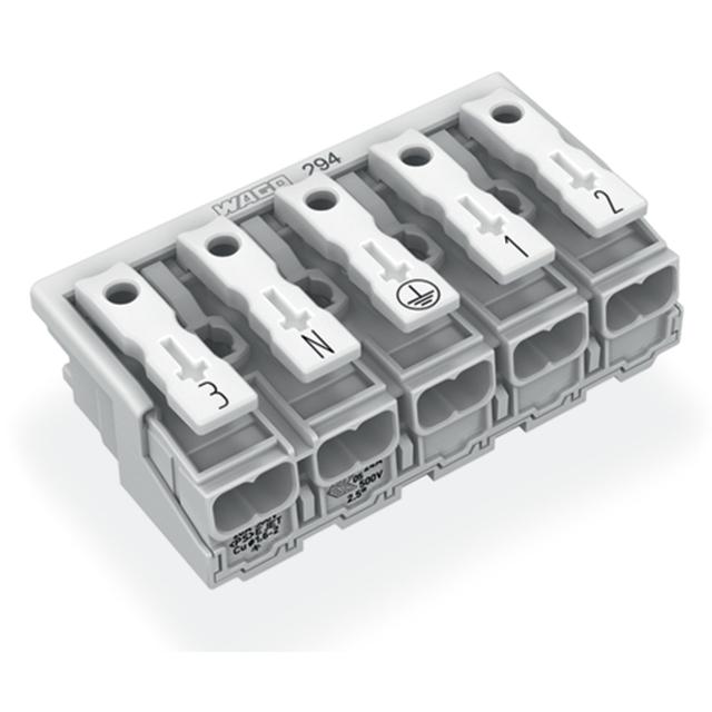 Złączka zasilająca 5‑biegunowa bez stopek bez styku PE 294‑4055 /250szt./ WAGO