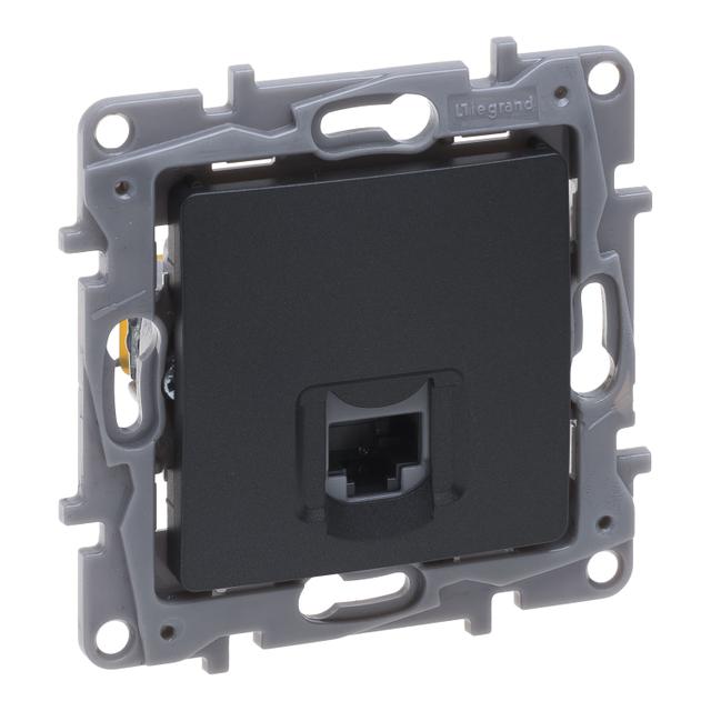 NILOE SELECTION - GNIAZDO RJ 45 KAT. 6 UTP ANTRACYT, Legrand