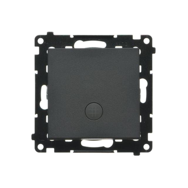 Simon 55 Łącznik krzyżowy z podświetleniem LED – piktogram schody szybkozłączka Czarny mat TW7L.01/149 KONTAKT