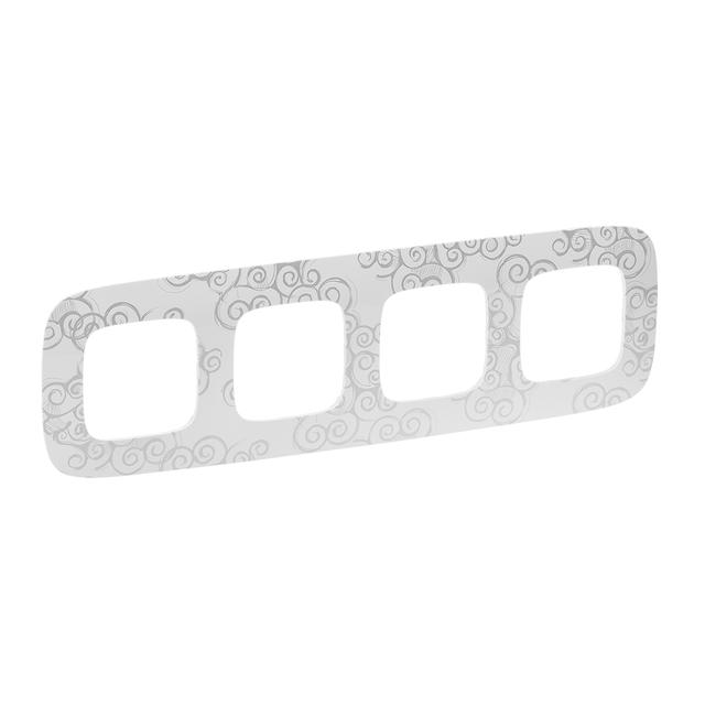 Valena Allure Ramka Poczwórna Arabeska Chrom 754344 LEGRAND