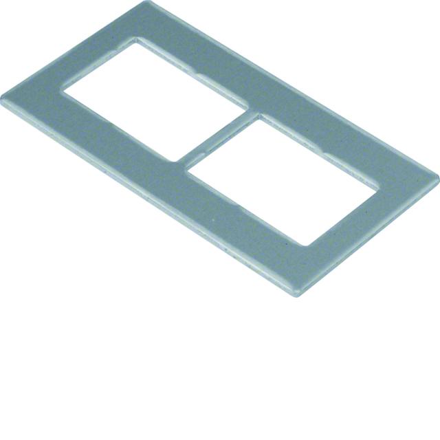 tehalit.GB-EG Płytka montażowa GTVD2/300 2xRJ45 20,4x27,7 aluminium GTVDM022 HAGER
