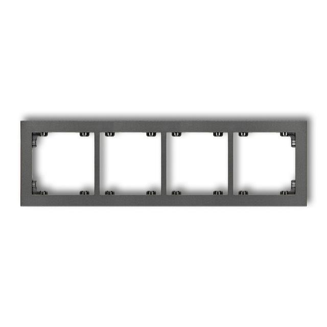 DECO Ramka uniwersalna poczwórna z tworzywa grafitowa