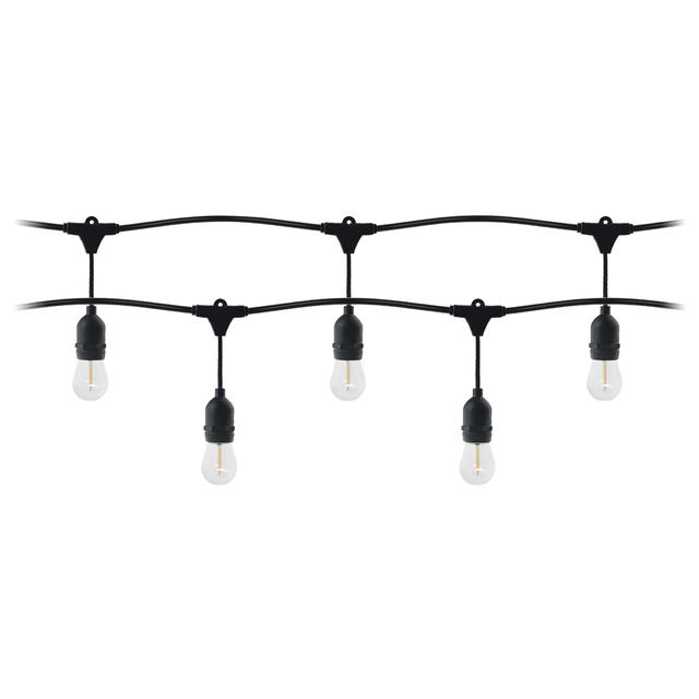 Zestaw girlanda oświetleniowa 10 m IP44 czarna + 10 żarówek LED 1W E27 3000K LG-1/10M/E27/3 ORNO