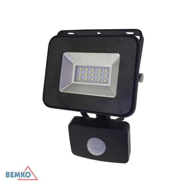 NAŚWIETLACZ LED SMD LOFOT 10W 4000K 850LM IP65 CZARNY CZ. PIR