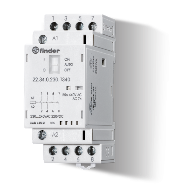 Stycznik instalacyjny serii 22: 4Z 25A 120V AC/DC 22.34.0.120.1340 /5szt./ FINDER