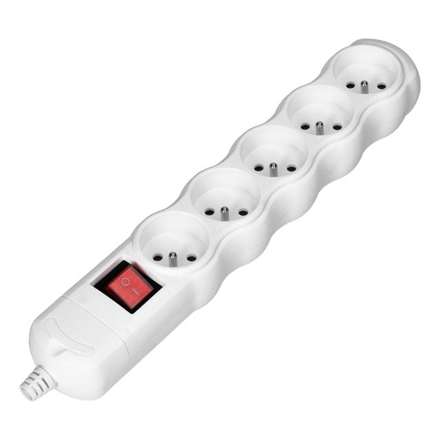 Rozgałęźnik wielogniazdowy 5x2P+Z z wyłącznikiem biały OR-AE-13267/W ORNO