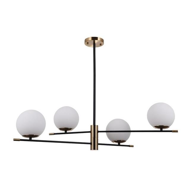 Italux lampa wisząca Stelia 4xE14 czarna/brąz antyczny PND-43660-4