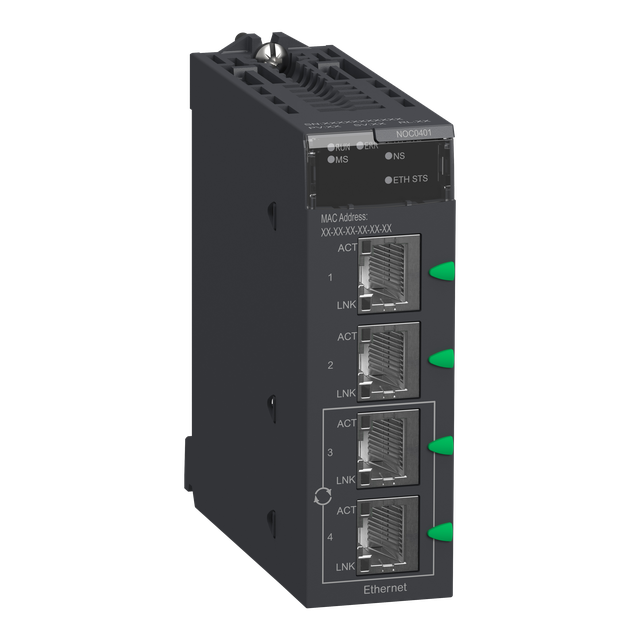 Modicon X80, moduł komunikacyjny Ethernet , 4 x RJ45 10/100