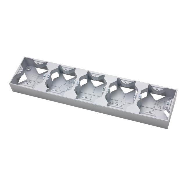 IMPRESJA Puszka instalacyjna pięciokrotna - kolor srebro