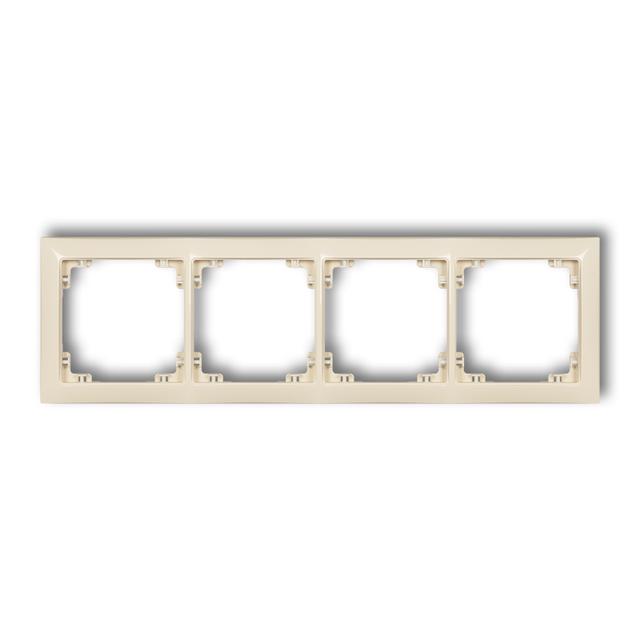 DECO Ramka uniwersalna poczwórna z tworzywa DECO Soft beżowa