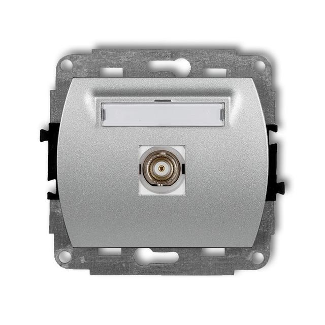TREND Mechanizm gniazda pojedynczego BNC srebrny metalik