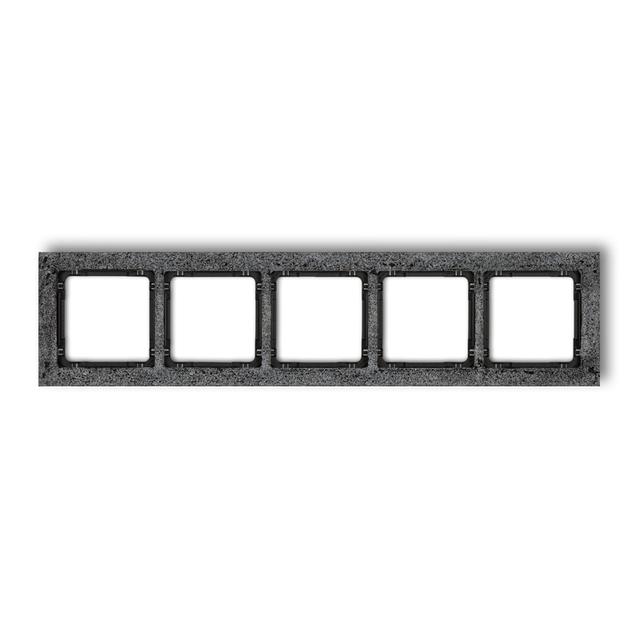 "DECO Ramka pięciokrotna - beton (ramka: antracytowa