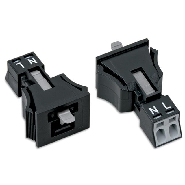 WINSTA MINI wtyk 2-torowy SnapIn czarny /50szt./ WAGO