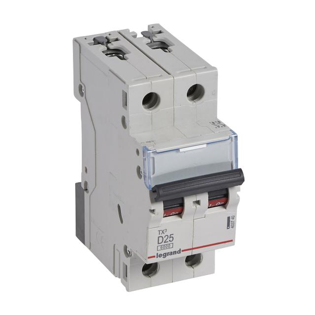 Wyłącznik Nadprądowy S 302 2P D25A 6kA TX3 403740 LEGRAND