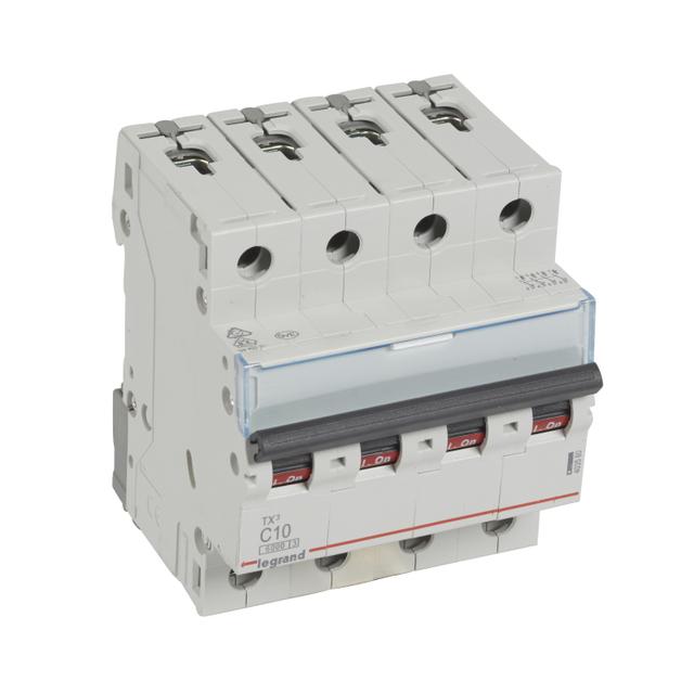 WYŁĄCZNIK NADPRĄDOWY S 304 4P C 10A 6000A SERII TX3, Legrand