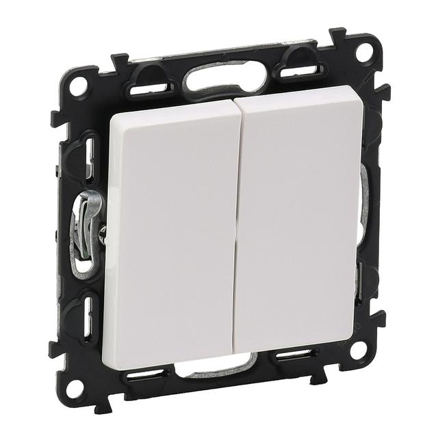 VALENA LIFE ŁĄCZNIK SCHODOWY PODWÓJNY BIAŁY 10 AX - 250 V~, Legrand