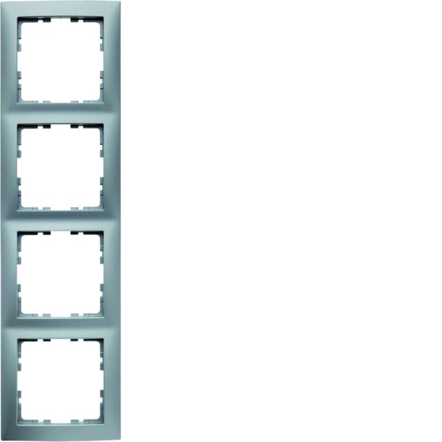 BERKER B.Kwadrat Ramka poczwórna aluminium mat lakierowana 5310148994 HAGER
