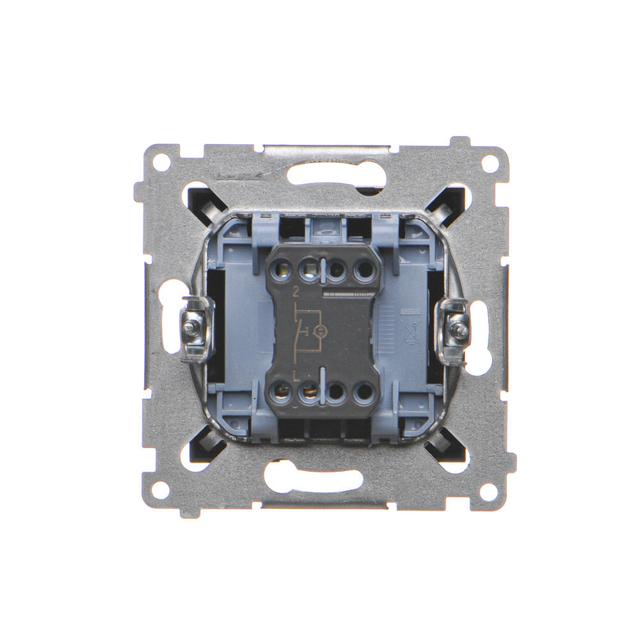 Simon 54 Przycisk „światło” z podświetleniem LED 16A z. śrub. czarny