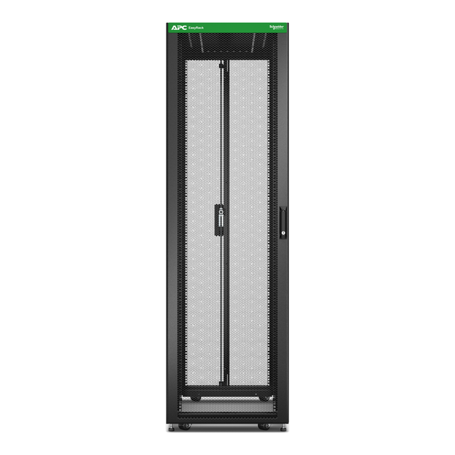 Szafa Easy Rack 600mm/48U/1200mm, z dachem, kółkami, nóżkami i 4 wspornikami, bez paneli bocznych, p