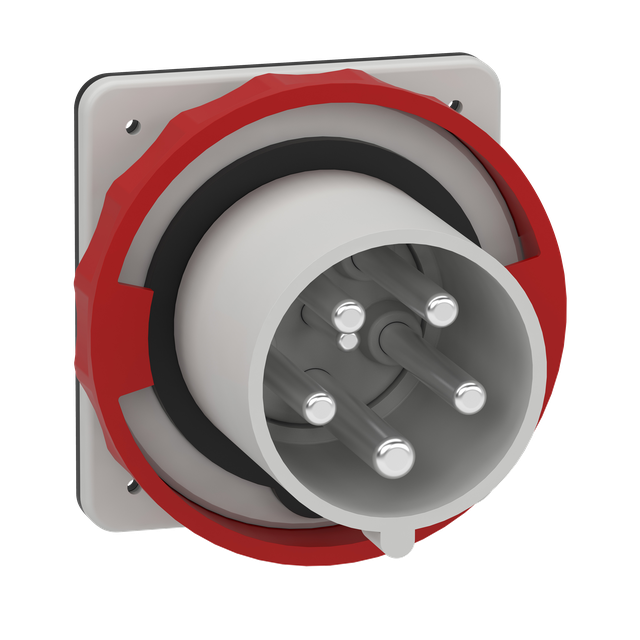 Wtyczka PratiKa prosta 63A - 3P+N+E - 380..415 V AC - IP67 - panel