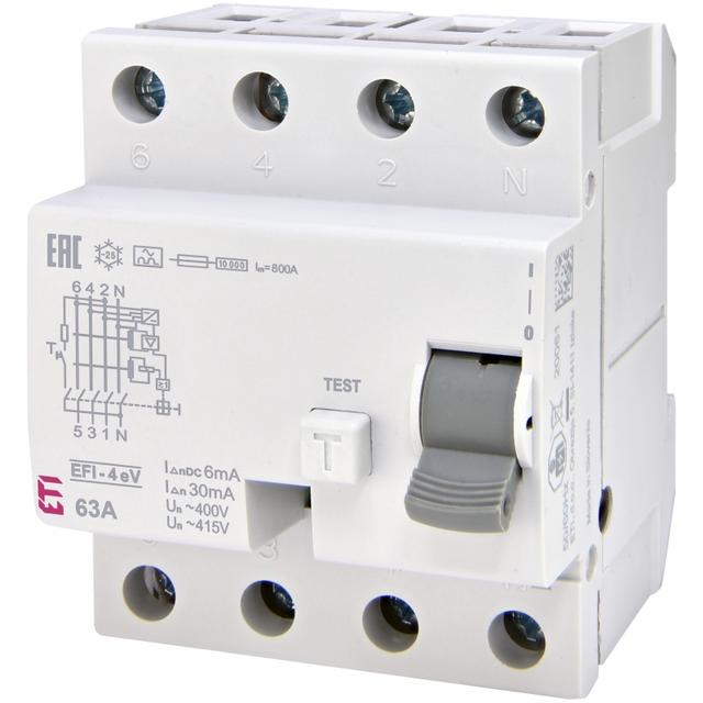 EFI-4 A eV 63/0.03 Wyłącznik różnicowoprądowy do stacji ładowania samochodów