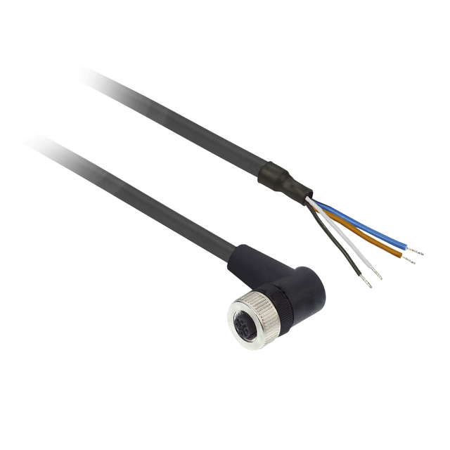 KABEL ZŁĄCZE M12 KĄTOWE DŁ. 5M 4 PIN