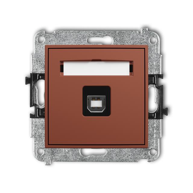 ICON Gniazdo pojedyncze USB typ A-B 2.0 terakota 63IGUSB-3 KARLIK