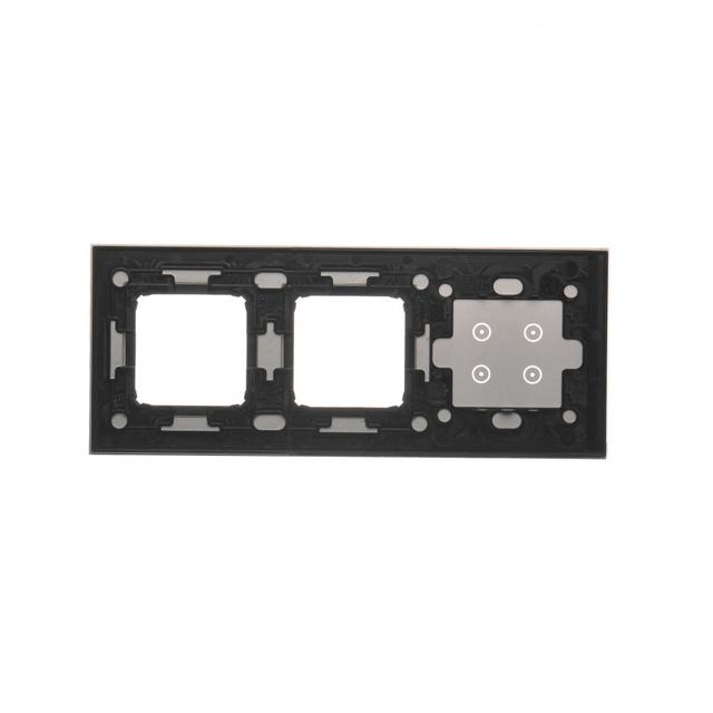 Simon 54 Touch Panel dotykowy S54 Touch 3 moduły 4 pola dotykowe+2 otwory na osprzęty S54 srebrna mg