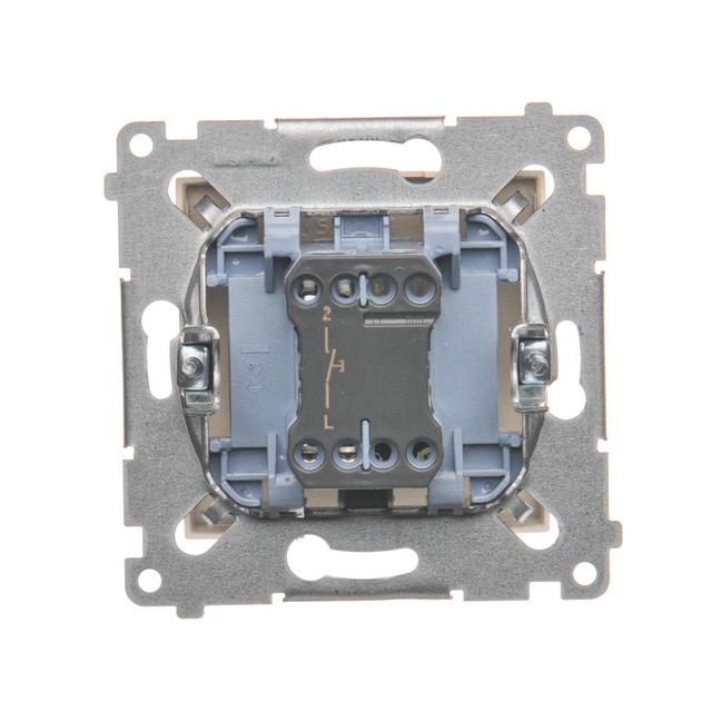 Simon 54 Przycisk pojedynczy zwierny bez piktogramu 16A z. śrub. kremowy