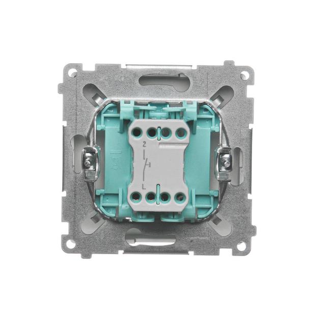 Simon Basic Przycisk pojedynczy zwierny bez piktogramu 10A szybkozłączka satynowy