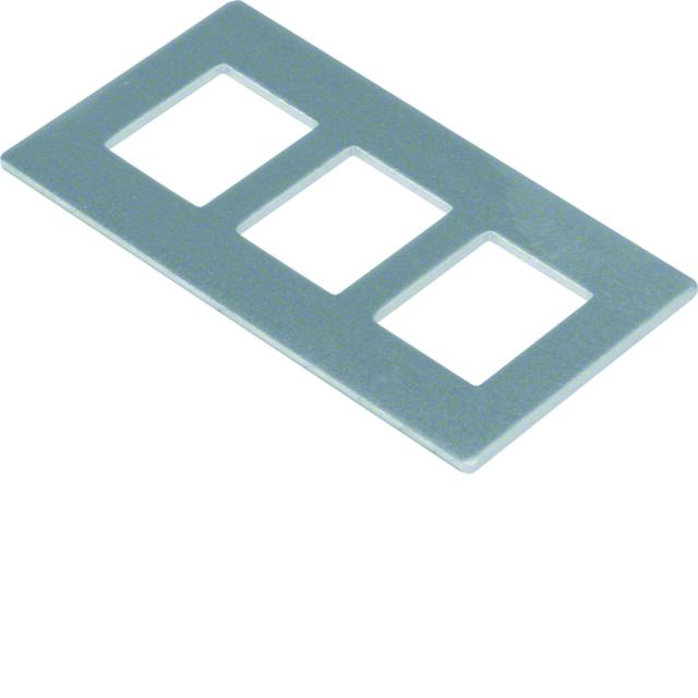 tehalit.GB-EG Płytka montażowa GTVD2/300 3xRJ45 20,1x14,8 aluminium GTVDM053 HAGER