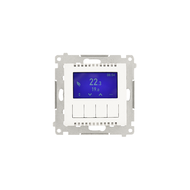 Simon 54 Termostat programowalny z wyświetlaczem z wew/zewn czujnikiem temperatury DETD1A.01/11 KONTAKT