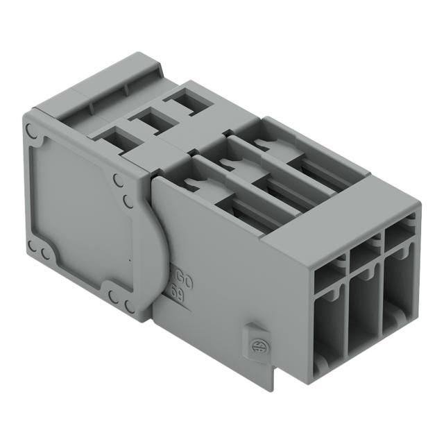 X-COM wtyk 3-biegunowy szary raster 5 mm /100szt./ WAGO