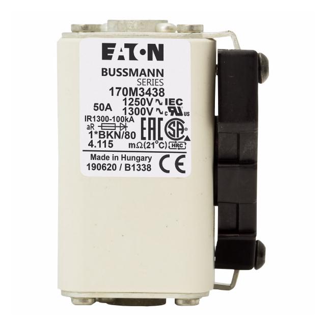 FUSE 50A 1250V 1*BKN/80 AR CU Wkładka szybka 50A AC 1250V rozmiar 1 45x59x81 mm aR, 170M3438 EATON