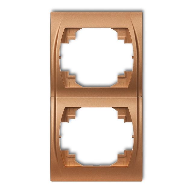 LOGO Ramka pionowa podwójna złoty metalik