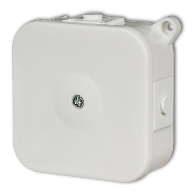 Puszka instalacyjna hermetyczna ze złączkami 80x80mm biała PHS-1 KARLIK