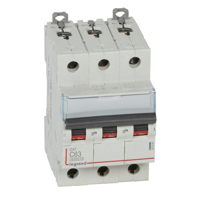 Wyłącznik Nadprądowy S 303 3P C63A 6kA DX3 407865 LEGRAND