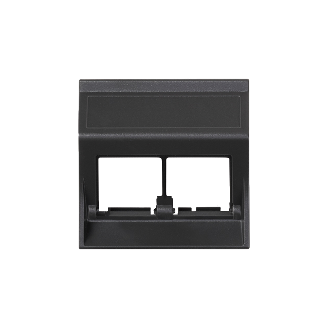 Simon Connect Płytka CIMA 2x RJ z osłonami uniwersalna aluminium S76B/8 50000186-038 KONTAKT
