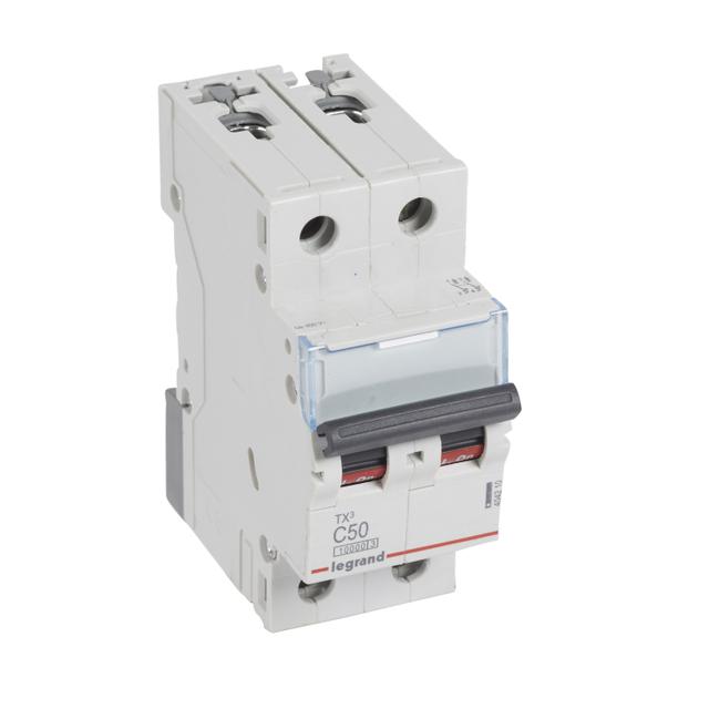 WYŁĄCZNIK NADPRĄDOWY S 312 2P C 50A 10000A SERII TX3, Legrand