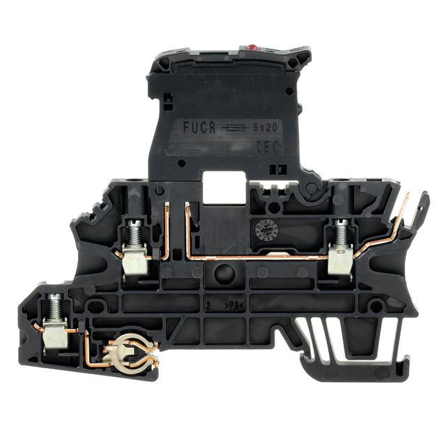 WMF 2.5 FU BLZ PE 100-250V SW Złączka szynowa z bezpiecznikiem /50szt./ WEIDMULLER