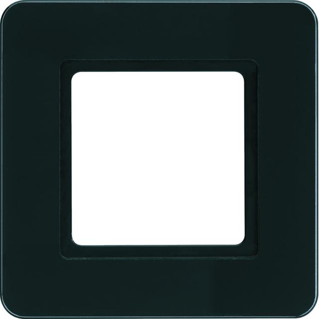 Q.7 Ramka 1-krotna do modułu podświetlenia LED, szkło, czarne 10116176 HAGER